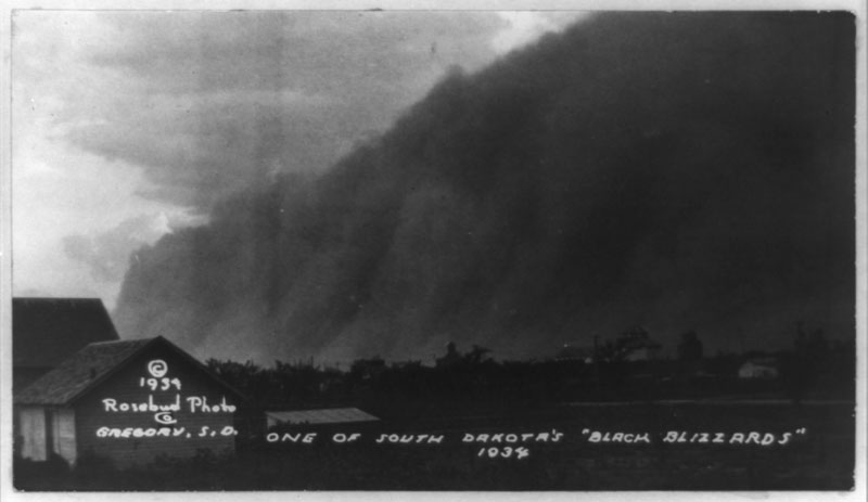an image of a "black blizzard" from 1934