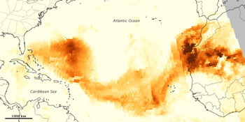 dust plume Sahara