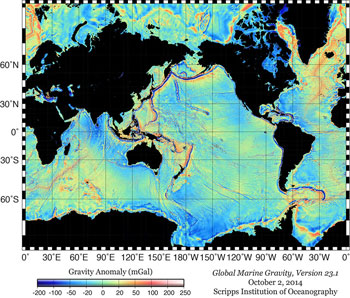 marine gravity map