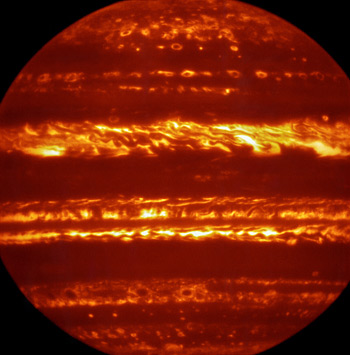 Jupiter glowing