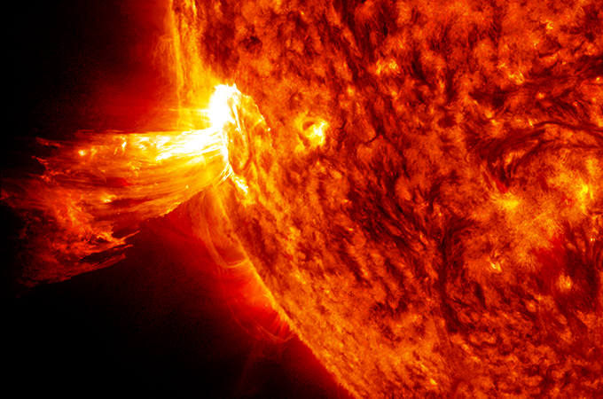 an image of a coronal mass ejection from the sun