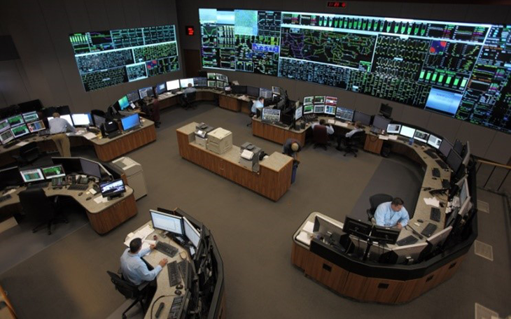 a photo of the inside of a control room 