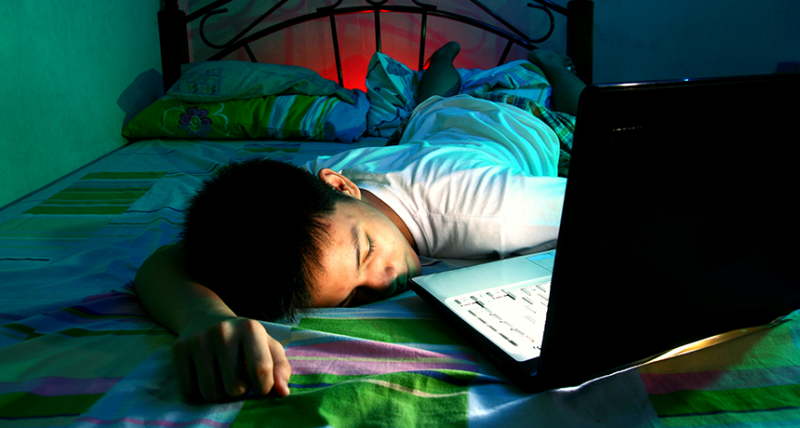 Image result for child sleeping on computer