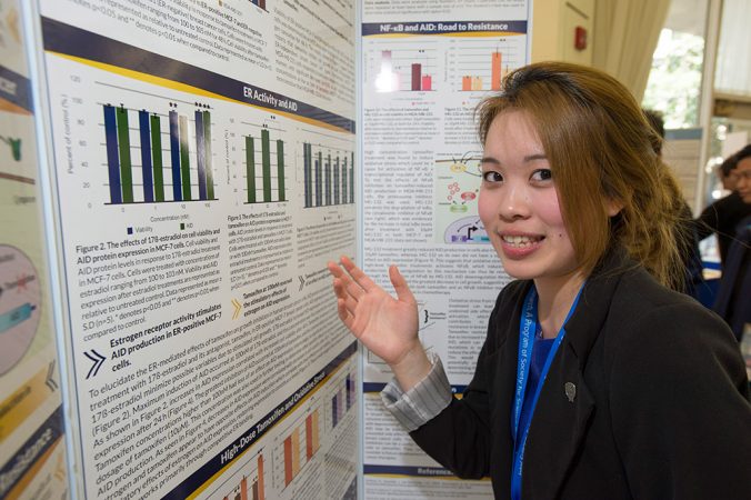 Jennifer Chan, 18, was inspired to study cancer by the death of her father and others close to her. Her discovery may help boost the efficiency of a drug used to treat breast cancer. Credit: Chris Ayers Photography/SSP