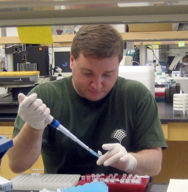 Washington University plant biologist Joseph Jez turns the chemicals plants make into crystals. That allows Jez to better understand their three-dimensional structure. Credit: Washington University