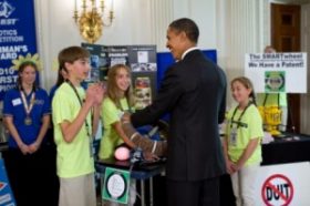 Obama learns about a device that can help people be safer drivers.