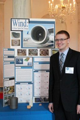 Research into small, affordable wind turbines earned Caleb Meyer, 18, a shout-out in President Obama’s speech to people attending the White House Science Fair. Credit: SSP