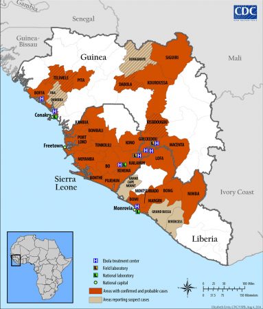 map of ebola outbreaks