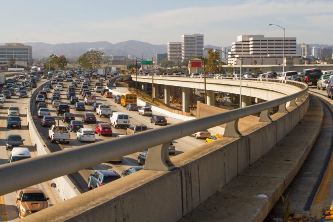 cars on highway