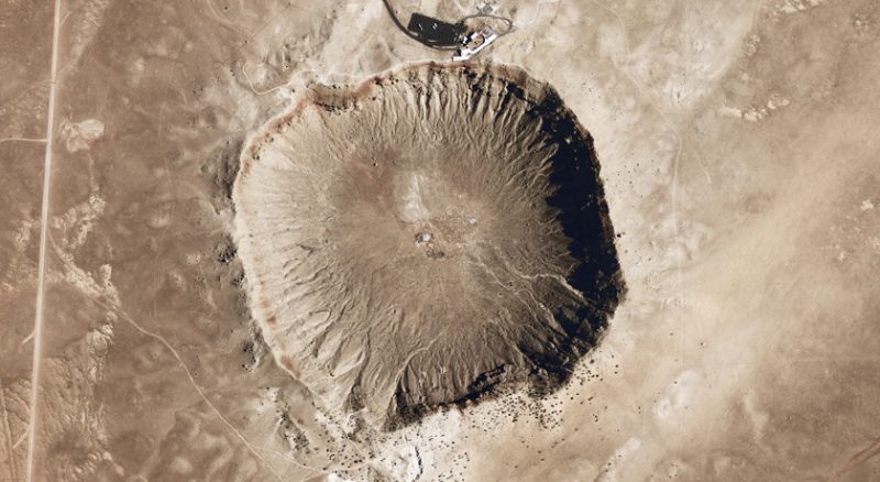 crater in the Arizona desert