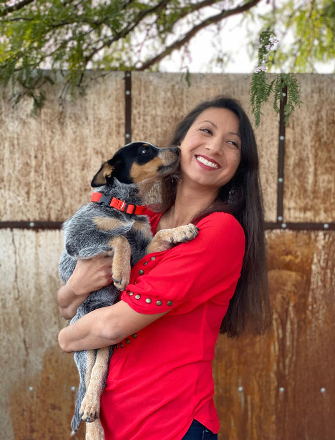 Lydia Jennings with dog