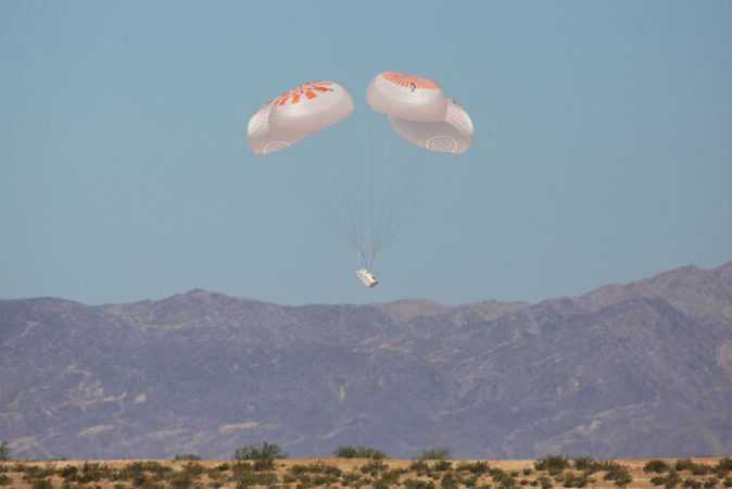 Crew Dragon’s parachute test