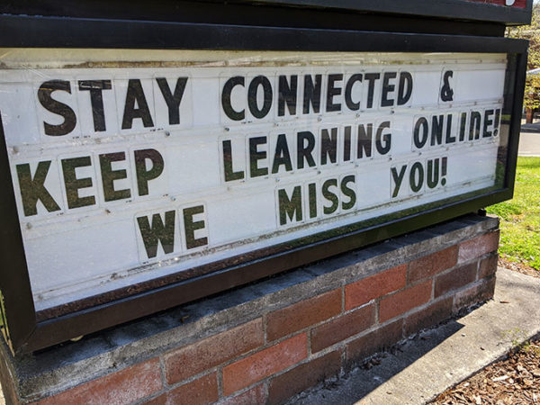 school-closure sign