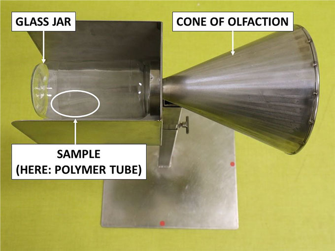 a picture of the cone used for sweat samples