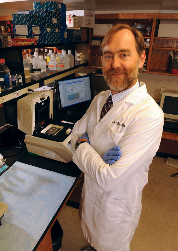 a photo of Bruce Smith in the laboratory