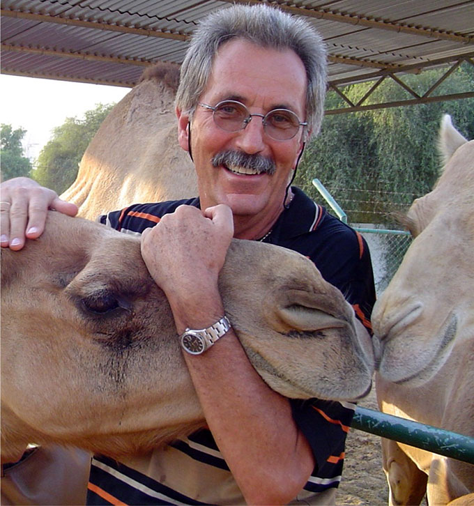 Wernery and Max, his favorite camel