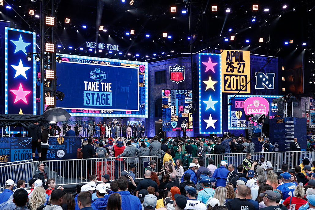 a photo of people at the NFL Draft in 2019
