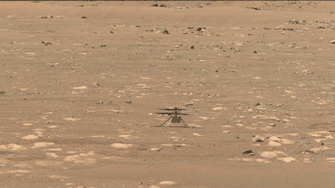 Ingenuity testing its rotors on Mars