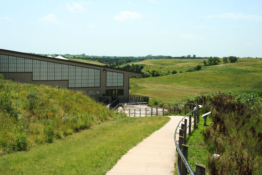 a photo of the outside of the Hubbard Rhino Barn