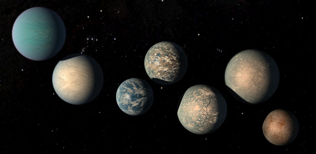 an illustration of the TRAPPIST exoplanets