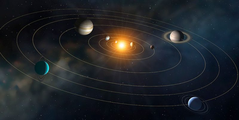 a diagram of the solar system