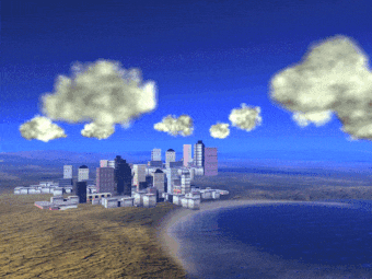 animation explaining the urban rainfall effect
