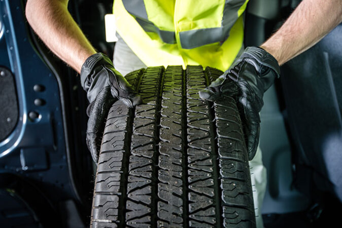 a close-up of a tire